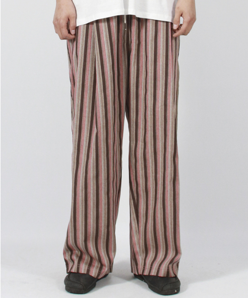 DEMARC(ドゥマーク)の「M VINTAGE STRIPE WIDE PANTS DUSTY PINK(その他パンツ・メンズ・その他・MEDIUM/LARGE)」の2枚目の写真