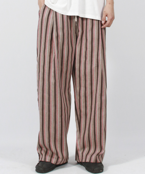 DEMARC(ドゥマーク)の「M VINTAGE STRIPE WIDE PANTS DUSTY PINK(その他パンツ・メンズ・その他・MEDIUM/LARGE)」の3枚目の写真