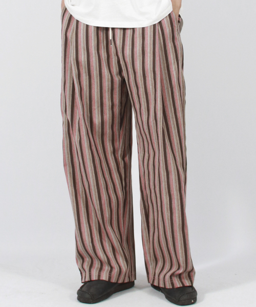 DEMARC(ドゥマーク)の「M VINTAGE STRIPE WIDE PANTS DUSTY PINK(その他パンツ・メンズ・その他・MEDIUM/LARGE)」の4枚目の写真
