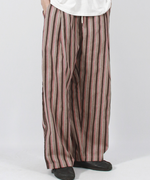 DEMARC(ドゥマーク)の「M VINTAGE STRIPE WIDE PANTS DUSTY PINK(その他パンツ・メンズ・その他・MEDIUM/LARGE)」の5枚目の写真