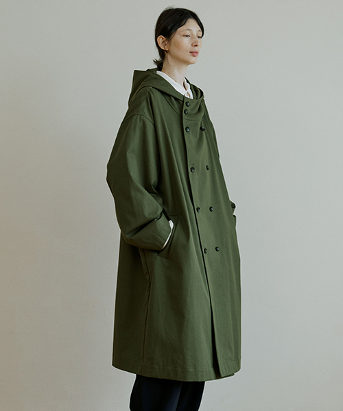 MALEN(マレン)の「ユニセックストレンチフードコートカーキ(トレンチコート・レディース・その他・LARGE/X-LARGE)」の4枚目の写真