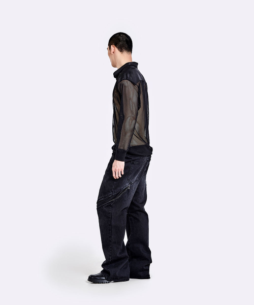 51%(フィフティーワンパーセント)の「Mesh henly neck longsleeve - Black(Tシャツ/カットソー・メンズ・その他・MEDIUM/LARGE)」の5枚目の写真