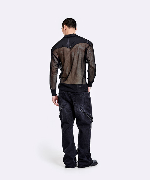 51%(フィフティーワンパーセント)の「Mesh henly neck longsleeve - Black(Tシャツ/カットソー・メンズ・その他・MEDIUM/LARGE)」の6枚目の写真