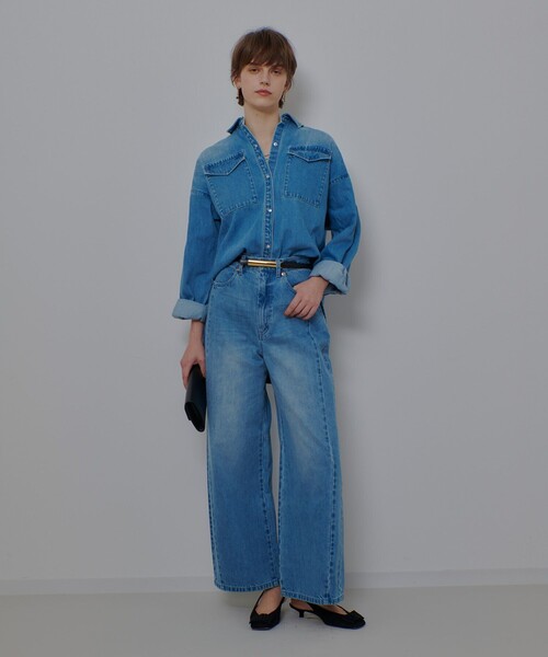 allureville(アルアバイル)の「サイド切替オーバルデニムパンツ(その他パンツ・レディース・ブルー・2/1)」の18枚目の写真