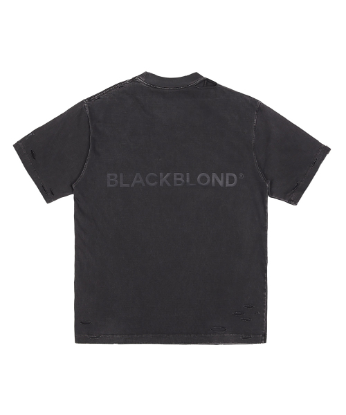 BLACK BLOND(ブラック ブロンド)の「ビビディシャドウスマイルリップティピグメント半袖Tシャツ(ヴィンテージブラック)(Tシャツ/カットソー・メンズ・その他・MEDIUM/LARGE/X-LARGE)」の6枚目の写真