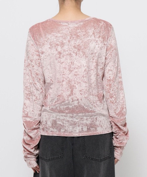 LOWRYS FARM（ローリーズファーム）の「ベロアドットＬＳ　631261（Tシャツ/カットソー・レディース・アイボリー/オフホワイト/シルバー/ブラック/ピンク系その他/グレー系その他2・FREE）」の15枚目の写真