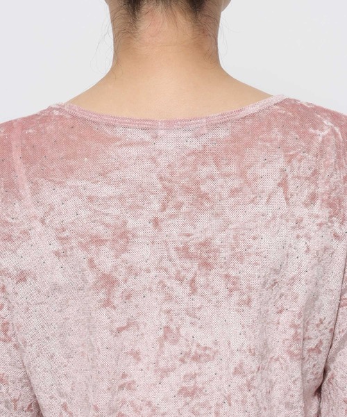 LOWRYS FARM（ローリーズファーム）の「ベロアドットＬＳ　631261（Tシャツ/カットソー・レディース・アイボリー/オフホワイト/シルバー/ブラック/ピンク系その他/グレー系その他2・FREE）」の16枚目の写真