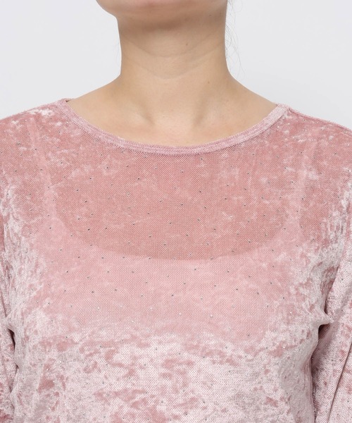 LOWRYS FARM（ローリーズファーム）の「ベロアドットＬＳ　631261（Tシャツ/カットソー・レディース・アイボリー/オフホワイト/シルバー/ブラック/ピンク系その他/グレー系その他2・FREE）」の17枚目の写真