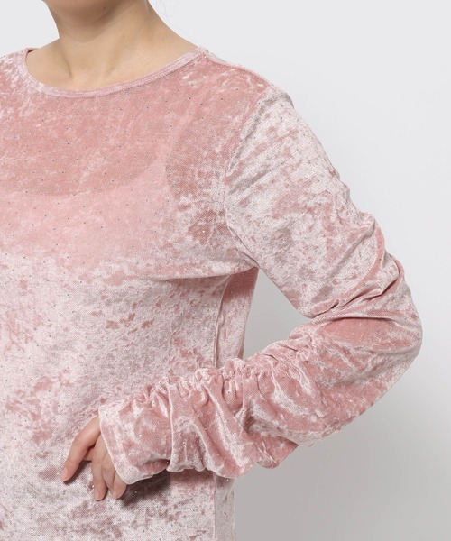 LOWRYS FARM（ローリーズファーム）の「ベロアドットＬＳ　631261（Tシャツ/カットソー・レディース・アイボリー/オフホワイト/シルバー/ブラック/ピンク系その他/グレー系その他2・FREE）」の18枚目の写真