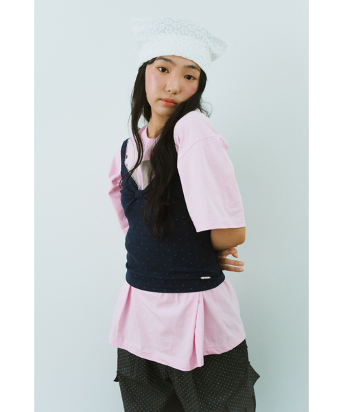 SHAKIRI(シャキリ)の「ボウドットビスチェ(ネイビー)(Tシャツ/カットソー・レディース・ネイビー・FREE)」の5枚目の写真