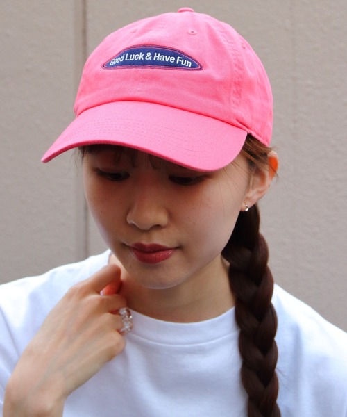 THE SHINZONE(ザ シンゾーン)の「THE SHINZONE/シンゾーン Good Luck&Have Fun CAP 26SMSIT02(キャップ・レディース・コーラルピンク/グレー・FREE)」の2枚目の写真