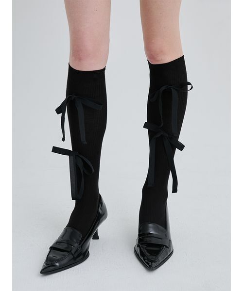 SORIN（ソリン　）の「Rayon Wool Ribbon Socks/レーヨンウールリボンソックス（ソックス/靴下・レディース・ダークグレー/キャメル/ピンク/ブラック・F）」の11枚目の写真