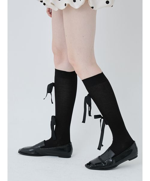 SORIN（ソリン　）の「Rayon Wool Ribbon Socks/レーヨンウールリボンソックス（ソックス/靴下・レディース・ダークグレー/キャメル/ピンク/ブラック・F）」の13枚目の写真