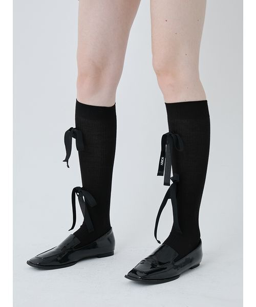 SORIN（ソリン　）の「Rayon Wool Ribbon Socks/レーヨンウールリボンソックス（ソックス/靴下・レディース・ダークグレー/キャメル/ピンク/ブラック・F）」の14枚目の写真