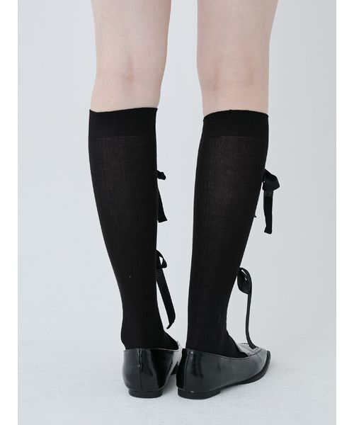 SORIN（ソリン　）の「Rayon Wool Ribbon Socks/レーヨンウールリボンソックス（ソックス/靴下・レディース・ダークグレー/キャメル/ピンク/ブラック・F）」の15枚目の写真