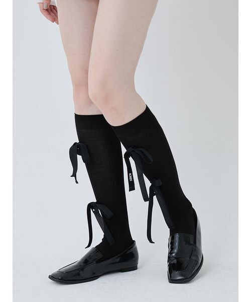 SORIN（ソリン　）の「Rayon Wool Ribbon Socks/レーヨンウールリボンソックス（ソックス/靴下・レディース・ダークグレー/キャメル/ピンク/ブラック・F）」の20枚目の写真