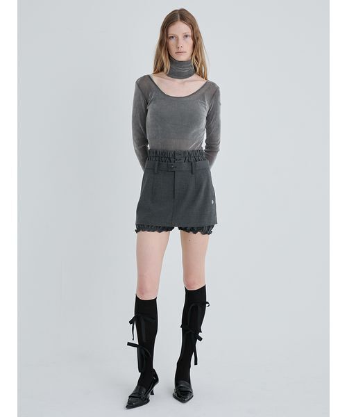 SORIN（ソリン　）の「Rayon Wool Ribbon Socks/レーヨンウールリボンソックス（ソックス/靴下・レディース・ダークグレー/キャメル/ピンク/ブラック・F）」の22枚目の写真