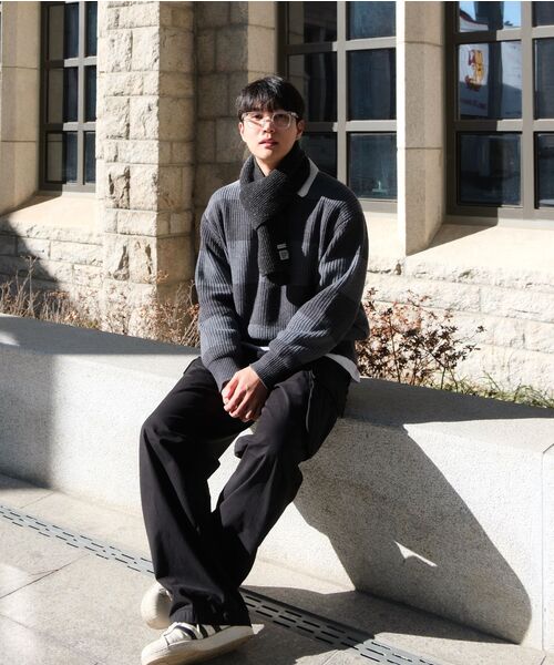 POKER FACE（ポーカーフェイス）の「RUGBY SWEATER GREY/CHARCOAL（ニット/セーター・メンズ・その他・48）」の5枚目の写真