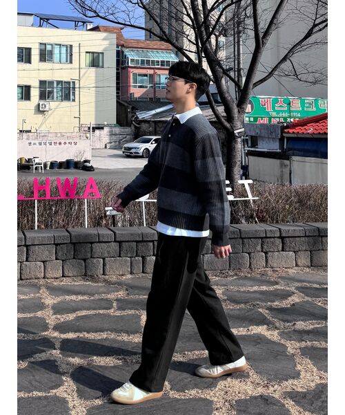 POKER FACE（ポーカーフェイス）の「RUGBY SWEATER GREY/CHARCOAL（ニット/セーター・メンズ・その他・48）」の8枚目の写真