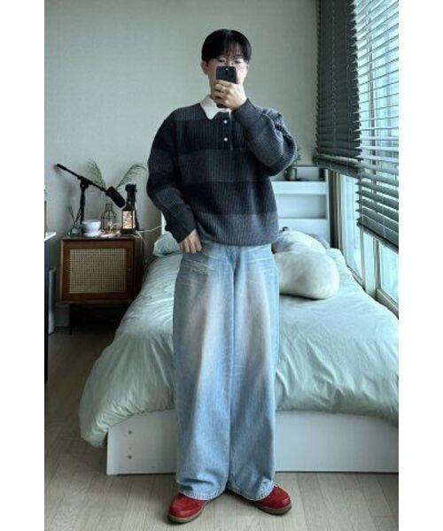 POKER FACE（ポーカーフェイス）の「RUGBY SWEATER GREY/CHARCOAL（ニット/セーター・メンズ・その他・48）」の9枚目の写真