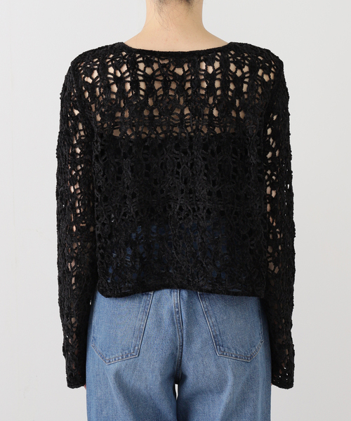 La TOTALITE（ラトータリテ）の「【洗える】モールエンブロイダリーカーディガン（カーディガン/ボレロ・レディース・ホワイト/ブラック・FREE）」の8枚目の写真