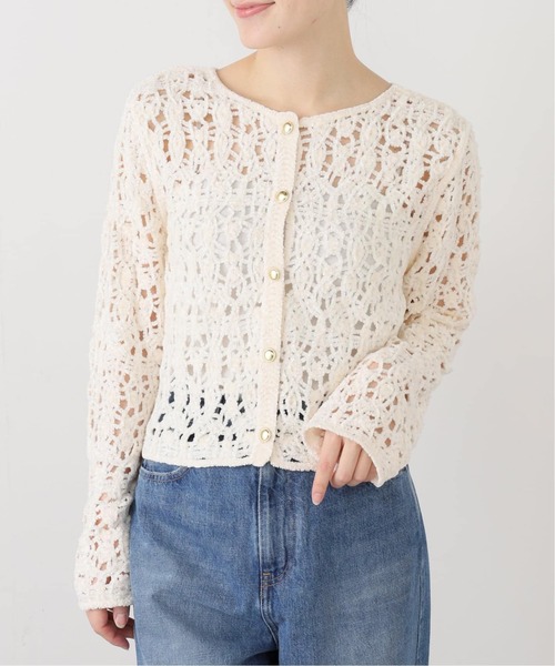 La TOTALITE（ラトータリテ）の「【洗える】モールエンブロイダリーカーディガン（カーディガン/ボレロ・レディース・ホワイト/ブラック・FREE）」の14枚目の写真