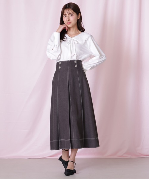 JILL by JILL STUART(ジルバイジルスチュアート)の「◇レースセーラーカラーブラウス(シャツ/ブラウス・レディース・ブラック/ブルー/ホワイト・FREE)」の17枚目の写真