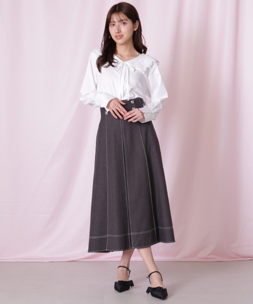 JILL by JILL STUART(ジルバイジルスチュアート)の「◇レースセーラーカラーブラウス(シャツ/ブラウス・レディース・ブラック/ブルー/ホワイト・FREE)」の18枚目の写真