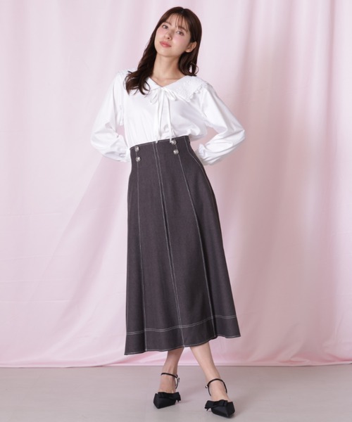 JILL by JILL STUART(ジルバイジルスチュアート)の「◇レースセーラーカラーブラウス(シャツ/ブラウス・レディース・ブラック/ブルー/ホワイト・FREE)」の16枚目の写真