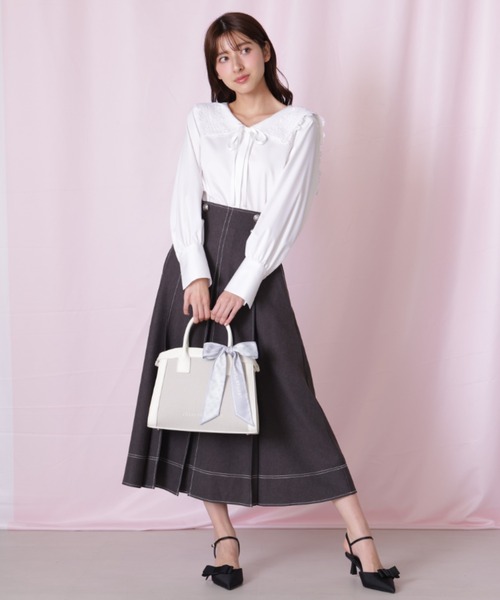 JILL by JILL STUART(ジルバイジルスチュアート)の「◇レースセーラーカラーブラウス(シャツ/ブラウス・レディース・ブラック/ブルー/ホワイト・FREE)」の14枚目の写真