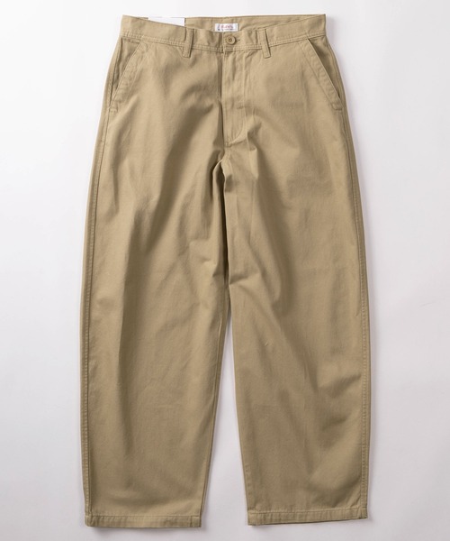 HANES(ヘインズ)の「【78】【Hanes/ヘインズ】ワイドフィット ノータック チノパンツ/ワーク/アメカジ(チノパンツ・メンズ・カーキ/ブラック/ベージュ・XL/L/M/S)」の4枚目の写真