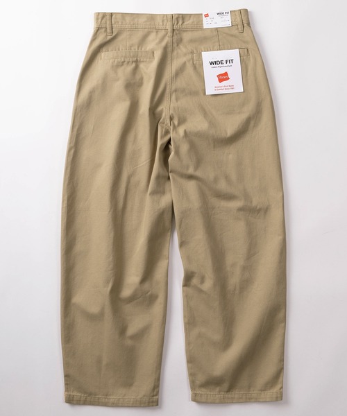 HANES(ヘインズ)の「【78】【Hanes/ヘインズ】ワイドフィット ノータック チノパンツ/ワーク/アメカジ(チノパンツ・メンズ・カーキ/ブラック/ベージュ・XL/L/M/S)」の5枚目の写真