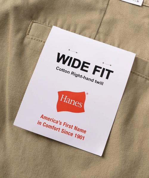 HANES(ヘインズ)の「【78】【Hanes/ヘインズ】ワイドフィット ノータック チノパンツ/ワーク/アメカジ(チノパンツ・メンズ・カーキ/ブラック/ベージュ・XL/L/M/S)」の6枚目の写真