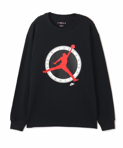 JORDAN BRAND(ジョーダンブランド)の「JORDAN BRAND M J FLT CLB LS CREW / ジョーダン ブランド FLT CLB L/S クルー / NIKE【SP】(Tシャツ/カットソー・メンズ・ブラック/ホワイト・S/M/L/XL/XXL)」の1枚目の写真