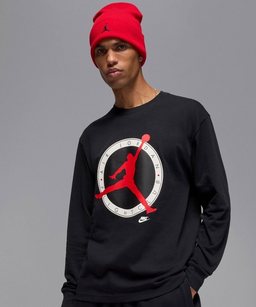 JORDAN BRAND(ジョーダンブランド)の「JORDAN BRAND M J FLT CLB LS CREW / ジョーダン ブランド FLT CLB L/S クルー / NIKE【SP】(Tシャツ/カットソー・メンズ・ブラック/ホワイト・S/M/L/XL/XXL)」の4枚目の写真