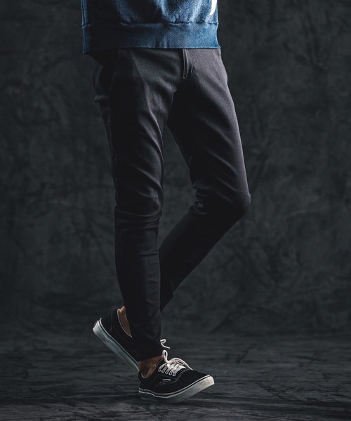 mp14489-stretch banana silhouette pants バナナシルエットパンツ