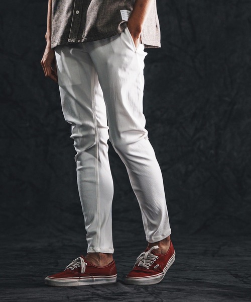 wjk reluxe(ダブルジェーケーリラックス)の「mp14489-stretch banana silhouette pants バナナシルエットパンツ(WR26S-10)(その他パンツ・メンズ・ブラック/ホワイト/ネイビー・L/M/S)」の4枚目の写真