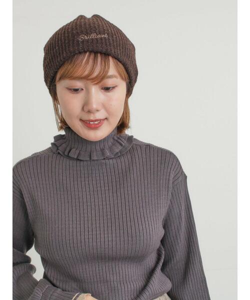 Samansa Mos2（サマンサ モスモス）の「袖口配色スカラップタートルニット（ニット/セーター・レディース・ベージュ/チャコールグレー/レッド・F）」の13枚目の写真