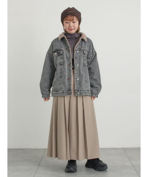 Samansa Mos2（サマンサ モスモス）の「袖口配色スカラップタートルニット（ニット/セーター・レディース・ベージュ/チャコールグレー/レッド・F）」の20枚目の写真