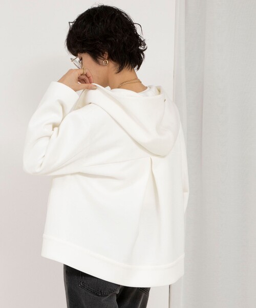 NOLLEY’S（ノーリーズ）の「【追加】ウォッシャブルエアボールフードブルゾン（ブルゾン・レディース・グレー/オフホワイト/ブラック・38）」の20枚目の写真