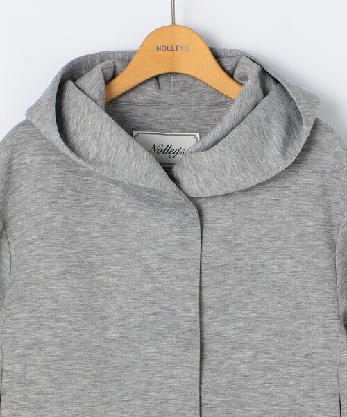 NOLLEY’S（ノーリーズ）の「【追加】ウォッシャブルエアボールフードブルゾン（ブルゾン・レディース・グレー/オフホワイト/ブラック・38）」の11枚目の写真