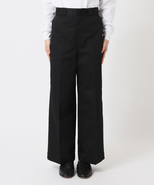 OUTDOOR PRODUCTS（アウトドアプロダクツ）の「T/C ライトクロスワイドストレートパンツ（スラックス・レディース・ブラック/チャコールグレー/レッド・36/38）」の22枚目の写真