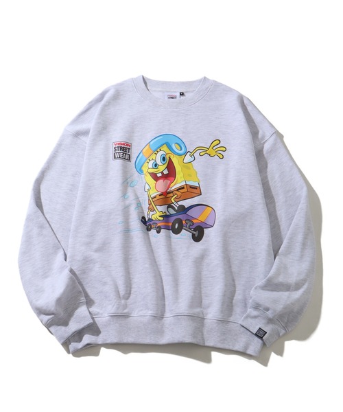 VISION STREET WEAR(ヴィジョンストリートウェア)の「【VISION STREET WEAR/ヴィジョンストリートウェア】×【SpongeBob/スポンジボブ】 スケーター グラフィック バックプリント スウェット トレーナー(スウェット・メンズ・ライトグレー/ブルー/ブラック・M/LL/L)」の11枚目の写真