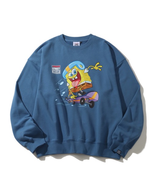 VISION STREET WEAR(ヴィジョンストリートウェア)の「【VISION STREET WEAR/ヴィジョンストリートウェア】×【SpongeBob/スポンジボブ】 スケーター グラフィック バックプリント スウェット トレーナー(スウェット・メンズ・ライトグレー/ブルー/ブラック・M/LL/L)」の13枚目の写真