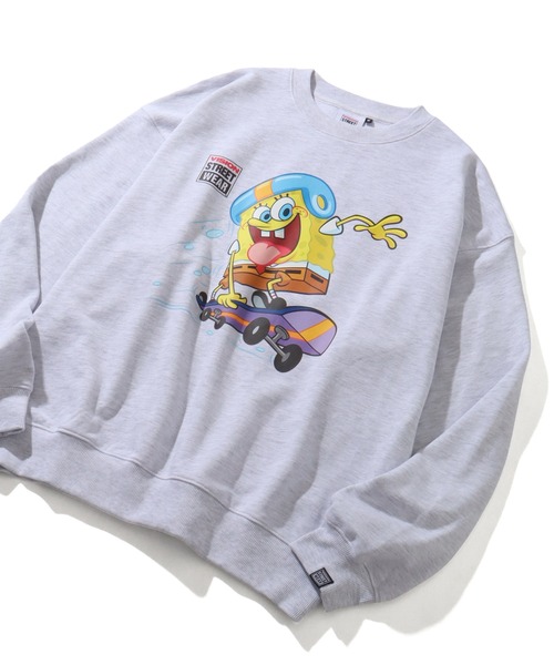 VISION STREET WEAR(ヴィジョンストリートウェア)の「【VISION STREET WEAR/ヴィジョンストリートウェア】×【SpongeBob/スポンジボブ】 スケーター グラフィック バックプリント スウェット トレーナー(スウェット・メンズ・ライトグレー/ブルー/ブラック・M/LL/L)」の18枚目の写真