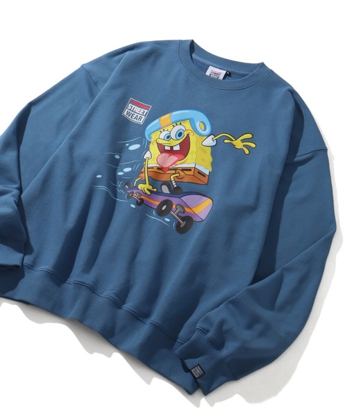 VISION STREET WEAR(ヴィジョンストリートウェア)の「【VISION STREET WEAR/ヴィジョンストリートウェア】×【SpongeBob/スポンジボブ】 スケーター グラフィック バックプリント スウェット トレーナー(スウェット・メンズ・ライトグレー/ブルー/ブラック・M/LL/L)」の19枚目の写真
