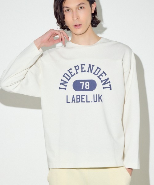 AZUL by moussy（アズールバイマウジー）の「No.78ナンバリングトップス（Tシャツ/カットソー・メンズ・ブラック/ホワイト・SMALL/MEDIUM/LARGE）」の2枚目の写真