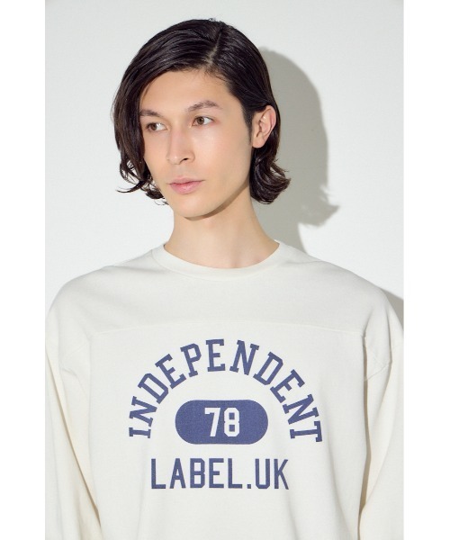AZUL by moussy（アズールバイマウジー）の「No.78ナンバリングトップス（Tシャツ/カットソー・メンズ・ブラック/ホワイト・SMALL/MEDIUM/LARGE）」の4枚目の写真