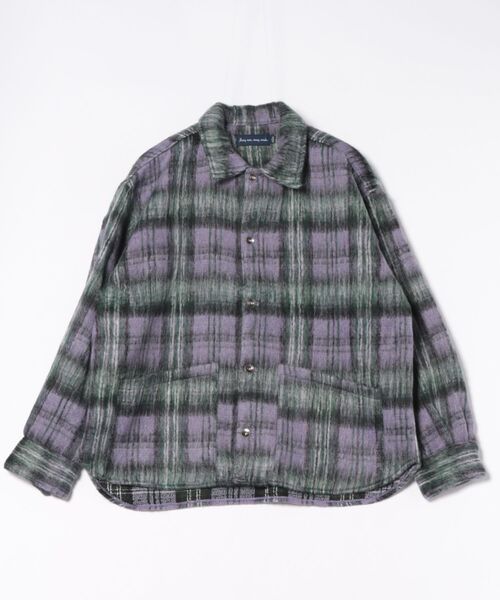 【RS】【many men many mind】シャギーチェックルーズシャツブルゾン
