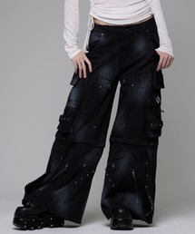 REFLEM（レフレム）の「『REFLEM/レフレム』リメイクデザイン2WAYワイドデニムパンツ（デニムパンツ）」